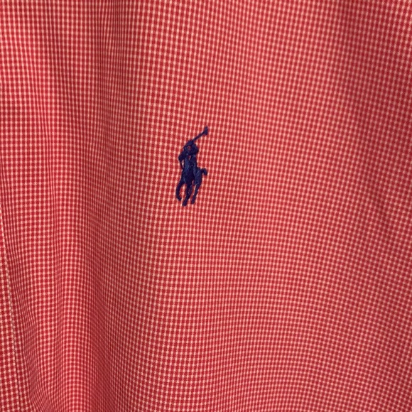 Ralph Lauren short sleeved button down shirt - L - Pink & white gingham - Picture 4 of 6